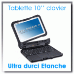 Tablette de 10 pouces Ultra durcie étanche avec Clavier détachable