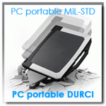 Ordinateur portable Durci MIL-STD Antichoc Anti chute Anti vibration