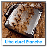 Ordinateur PC portable ultra durci MiL-STD étanche IP